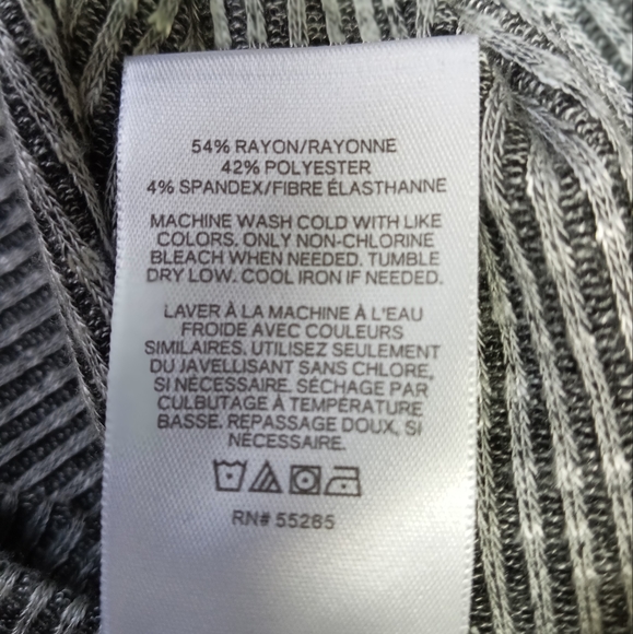 Express Asymmetrical long sleeve top. EUC. Grey size xs. - Picture 3 of 4